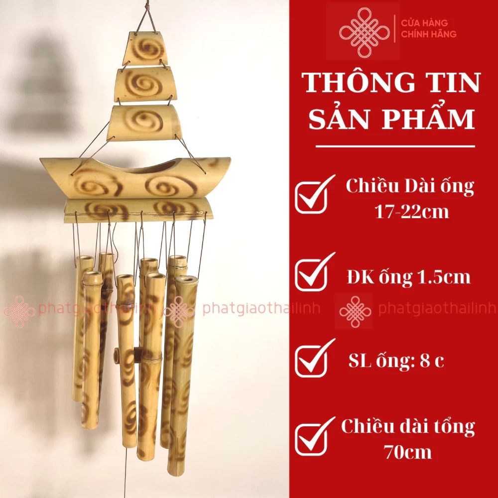 Chuông Gió Tre Thuận Buồm Xuôi Gió Trang Trí Sân Vườn - Cửa Hàng Phật Giáo Thái Linh
