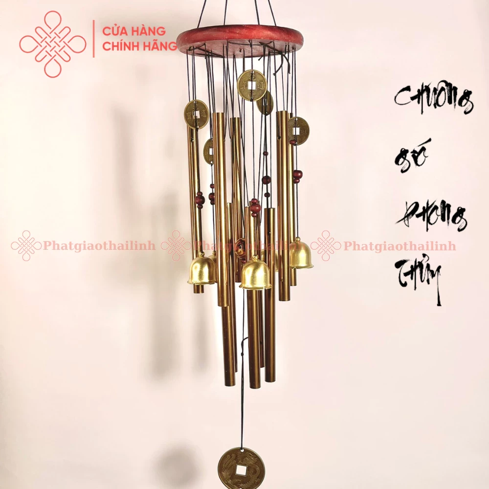 Chuông Gió Phong Thủy 10 Thanh 5 Chuông (MT626) - Cửa Hàng Phật Giáo Thái Linh