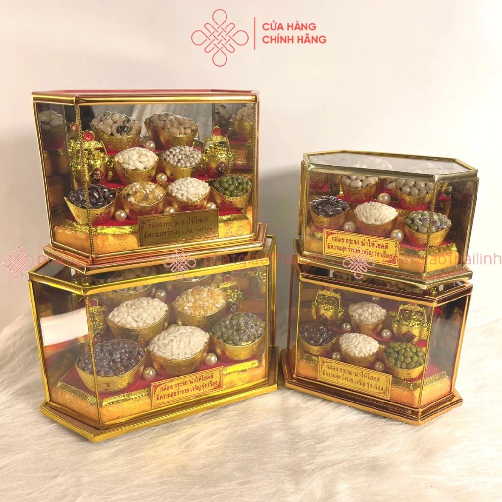 Hộp Ngũ Cốc Phong Thủy Sung Túc Để Ban Thần Tài - Cửa Hàng Phật Giáo Thái Linh